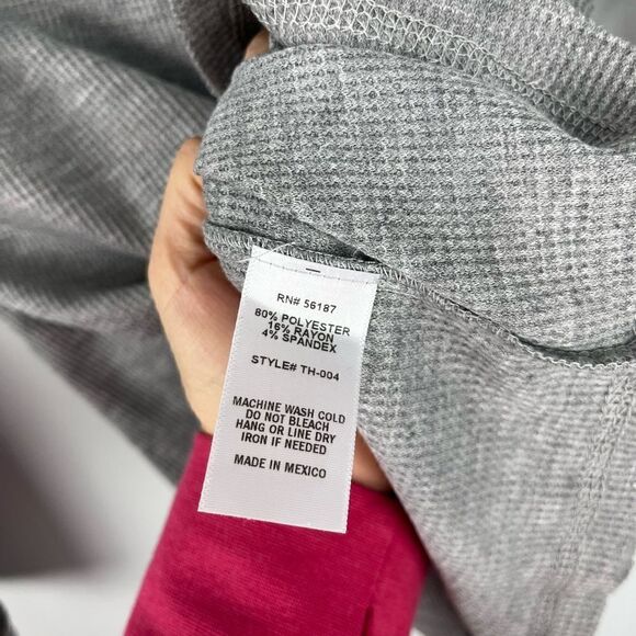 Baea Grey Waffle Knit Bell Sleeve Style L/S Top XS NWT - Picture 5 of 6